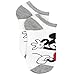 Disney Mickey Mouse 6 pack Socks (9-11 (Shoe: 4-10), Classic Mickey White/Red)