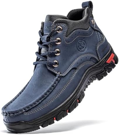 Amazon.com | FLYLAND Men's Chukka Boots Casual Leather Shoes Ankle