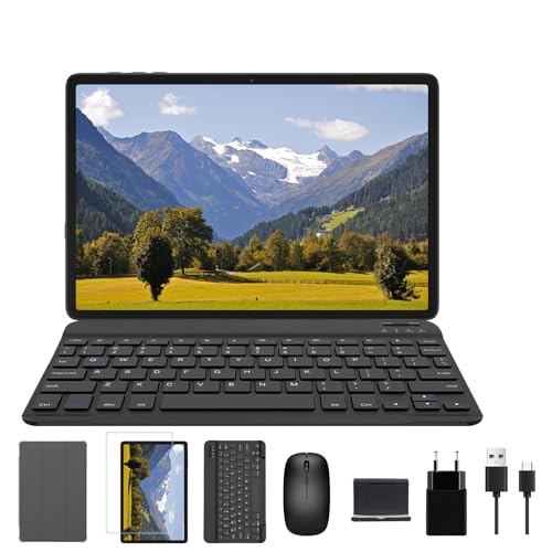 TABWEE T12Pro Android 16 Tablet con Teclado - 2.8K BOE QHD+ Display, Tablet 11 Pulgadas, Helio G100, 32 GB RAM+256 GB ROM, 8000 mAh, 13 MP+8 MP, Widevine L1, Gemini AI, Tablet 4G (4 Años de Garantía)