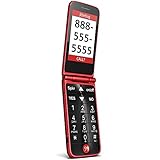 Jitterbug Flip Easy-to-Use Cell Phone for Seniors - Red by GreatCall