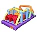 BESTPARTY Inflatable Obstacle Course Bounce House Castle with Large Slides Bounce Area and Obstacles Inflatable Bouncer House Jumper with Blower