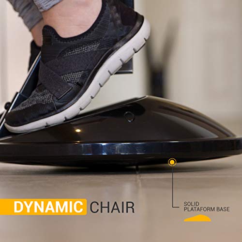 Silverfeat Wobble Stool Adjustable Bench | Wobble Chair for Office or Home Workout | Ideal to Improve Your Posture and Tone Your Core | Stainless Steel Desk Stool | Ergonomic Desing | Black - Thumbnail 5