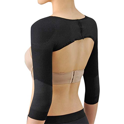 Hosamtel Women Arm Shaper Plus Size Compression Sleeves Lace Slimmer Cardigan