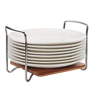 E-ROOM TREND Plate Rack Stands Dish Holder Organizer Adjustable Size 22.86cm-33.02cm, Dish Storage Rack With Easy…