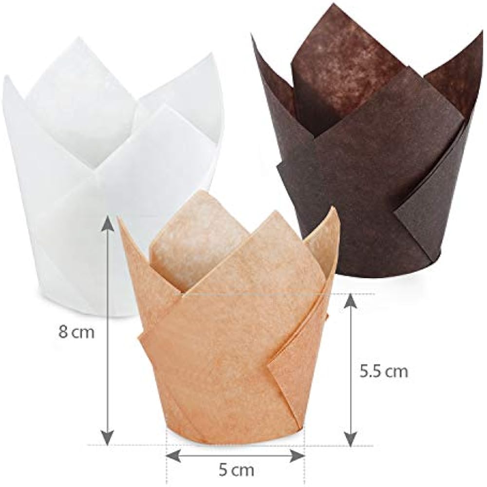 Tulip Cupcake Liners, 150 Pieces Baking Cups Holders And Muffin For