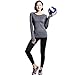 EU Women's Yoga Tops Long Sleeve Running T Shirt Quick Dry Tee