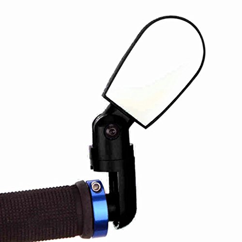 Witspace Bicycle Universal Rotatable Rearview Mirror Bike Flexible Handlebar Mirror (Black)