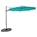 C-Hopetree 10 ft Cantilever Offset Outdoor Patio Umbrella with Tilt - Aqua Blue