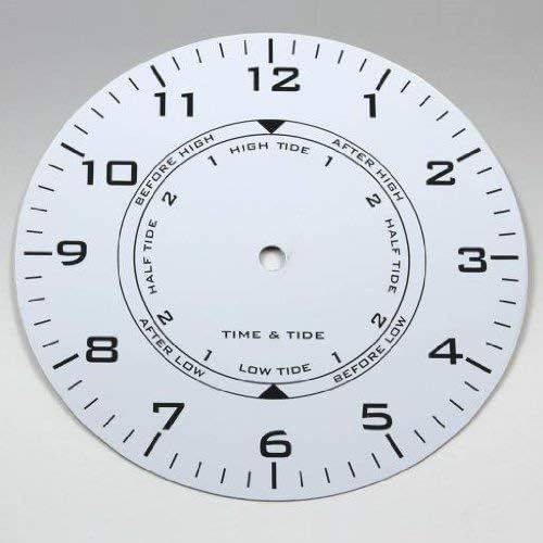 Quality Clock Parts 7 7/8" White Metal Time & Tide Dial Home & Kitchen