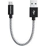 CableCreation Short Micro USB to USB Fast Charger Cable, Compatible with Chromecast, Power Pack, Android Phone, 0.5 FT Black