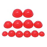 SCASTOE 12Pcs Silicone Medical Vacuum Cups Massager Cupping Therapy Anti Cellulite New (Red)