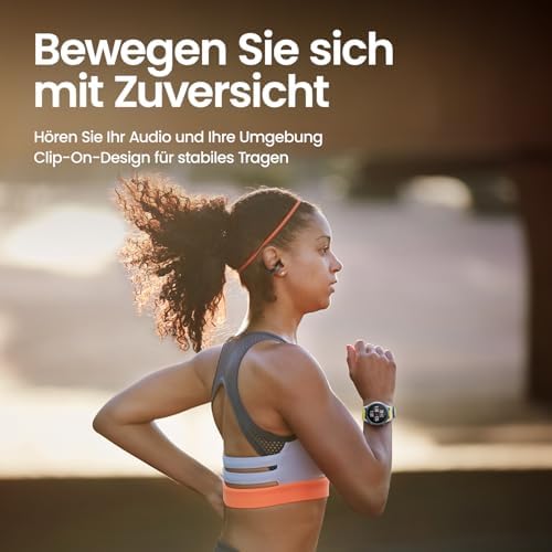 Up Bluetooth Kopfhörer, Kabellose Open-Ear-Ohrhörer mit Touch-Steuerung, IPX4 Wasserfest & Schweißresistent, KI-Rauschunterdrückung, Ideal für Sport & Laufen, Kompatibel mit Android & iPhone
