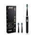 Seago Sonic Rechargeable Electric Toothbrush with 3 Replacement Brush Heads,2 Minutes Timer &4 Brushing Modes,Electronic Power,SmartSeries Oral Care,Waterproof Black