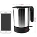 Electric Travel Kettle Dual Voltage, Electric Kettle Small, Stainless Steel Hot Pot With Free Universal Adapter - Suitable For Boiling Water & Eggs Heating Milk (Black-110-220V)