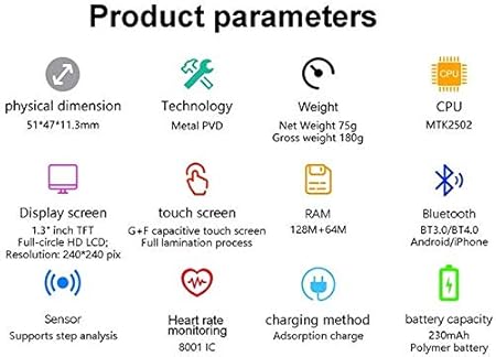 Rastreador de Ejercicios Relojes Inteligentes, Pulsera Banda Q8 N3 ...