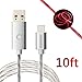 USB Charger Cable, 10ft Long Charger Cable Compatible for Phone X/8/8 Plus/7 Plus/7/6s Plus/6s/6 Plus/6/5s/5c/5, momen Visible Flowing LED Charging Cable with Switch Button (Red Light)