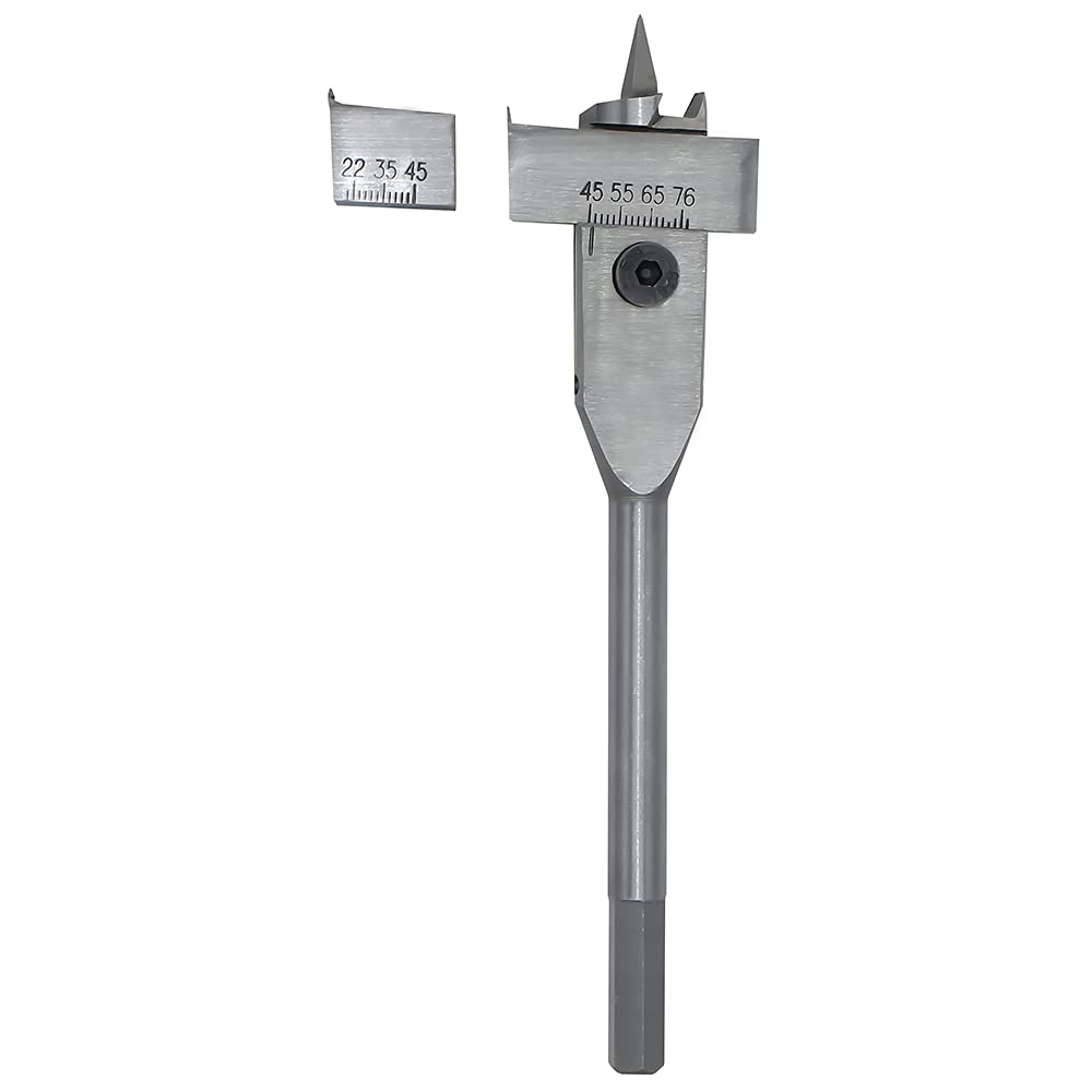 Centre drill - standard design, diameter 15-45 mm, length 130 mm, shaft 8 mm hexagonal