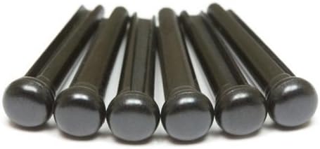 6 Graph Tech TUSQ Bridge Pins Black No Dot