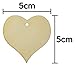 Bastex Wood Heart Shape 2 inch Slices 100 Pieces. Blank Wooden Tags with Holes. Great for DIY Wedding Décor, Wood Burning, Making Ornaments. 47mm Heart Shaped Craft Wood Name Tags.