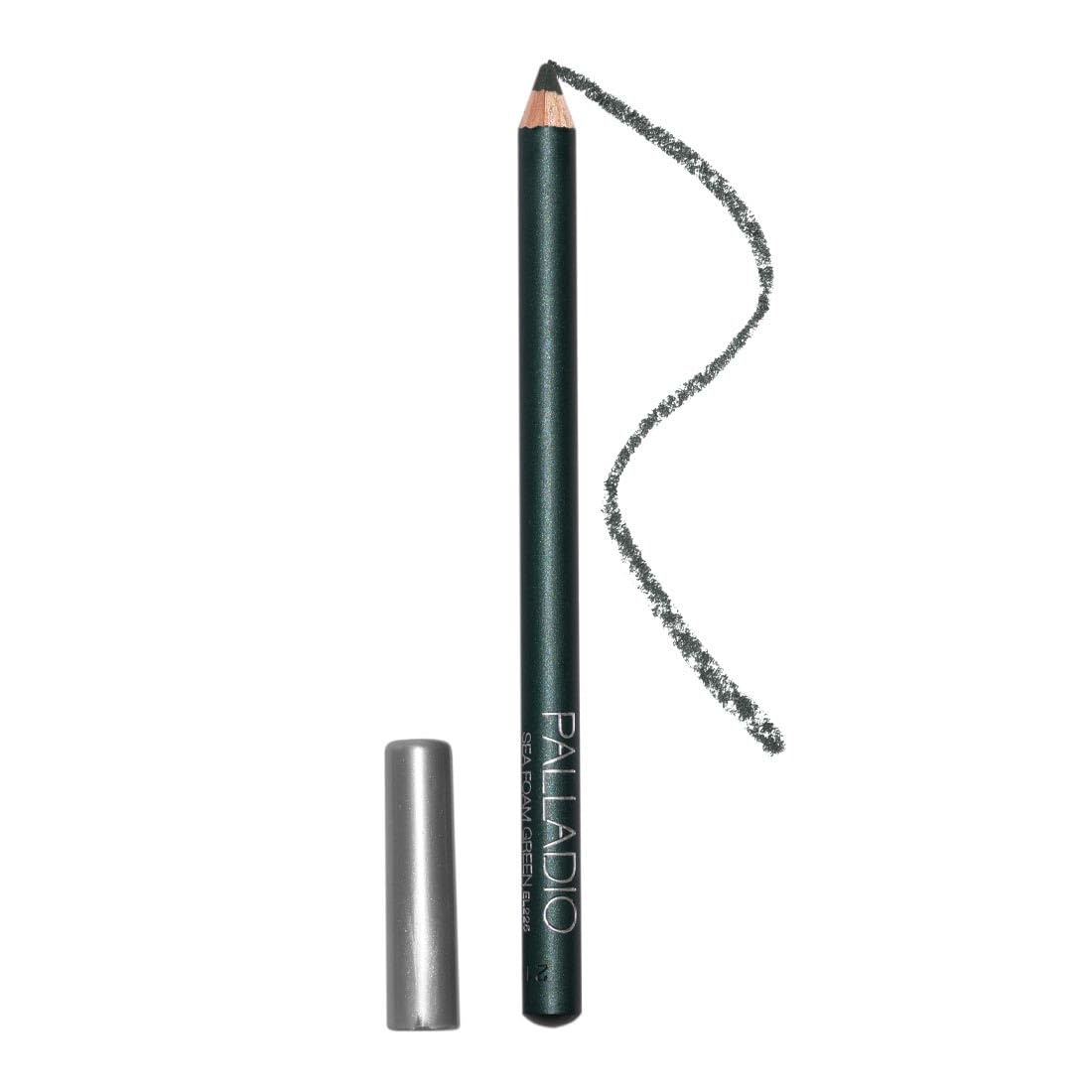Palladio Wooden Eyeliner Pen, Thin Pencil Shape, Easy to Use, Firm Yet Smooth Formula, Perfectly Edged Eyes, Contour and Line, Long Lasting, Sea Foam Green
