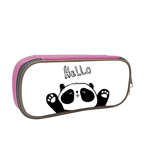 Pencil Bag Hello Panda Pen Case School Big Capacity Durable Stationery Pouch Students Pink