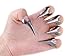 Wholesale 10pcs Hot Retro Punk Rock Gothic Talon Nail Finger Claw Spike Rings Main Color:Vintage silver