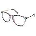 PenSee Womens Fashion Oversized Clear Lens Round Circle Eye Glasses