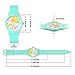 Zeiger New Cool Analog Easy Read Lovely Time Teacher Young Girls Teen Kids Wrist Watches, Rainbow Dial Silicon Band (Mint-green)