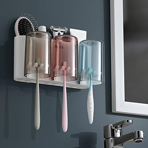 Toothbrush Holders Wall Mounted, MOPMS Kids Toothbrush Toothpaste