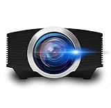 Video Projector, ERISAN Mini Portable Beam Proyetor for Home Movie Video Games, Multimedia w/HDMI USB Micro-SD VGA Ports