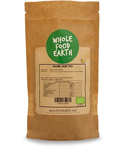 Wholefood Earth Organic Hemp Seed – 1 kg | GMO Free | Vegan | High Fibre | Source of Protein | Certified Organic (Packing May Vary) - Image 3