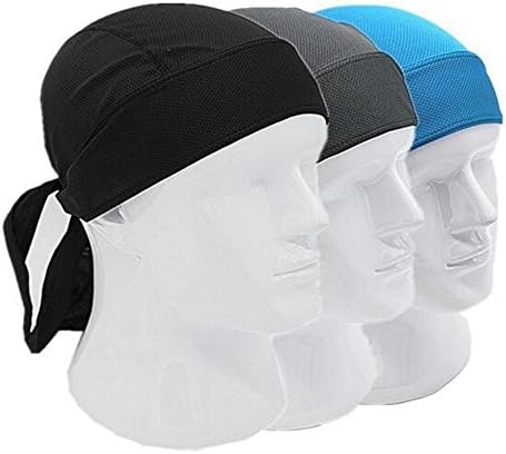 3-Pack Quick Dry Dew Rag Cycling Caps for Men &amp; Women Under Any Helmet