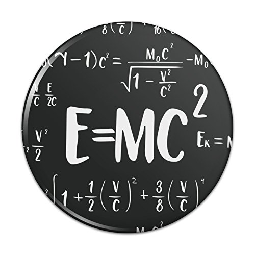 E=MC 2 Energy Mass Equation Albert Einstein Theory of Special Relativity Math Pinback Button Pin Badge - 2.25
