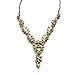 HuntGold Women Fashion Pearls Rhinestone V-shape Clavicle Chain Choker Necklace Neckchain