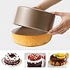 Zoymensu Round Cake Pan8 inch Non-Stick Coating/Easy Release/Removable Bottom Professional Bakeware,Suitable for Oven…