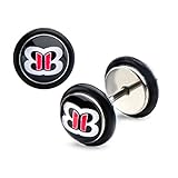 WWE Jewelry Unisex Bella Twins Stainless Steel Screw Back Earrings