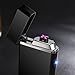 Electric Dual Arc Lighter Rechargeable USB Cigarette Lighter Plasma Flameless Windproof Lighter for Cigar,Candle,Cigarette (Black)