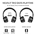 Picun P26 Bluetooth Headphones Over Ear Headset 40H Playtime Hi-Fi Stereo Wireless Headphones with Deep Bass Foldable Wired/Wireless/TF for Phone/TV Bluetooth 5.0 Wireless Earphones with Mic (Black)thumb 2