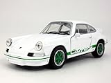 Welly 4.5 inch 1973 911 Carrera RS 1/32 Scale Diecast Model White/Green