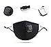 DualVertex Anti Pollution Mask Washable, Cotton Face Mask, Mouth Mask, Dust Mask, Face Masks Washable Uk with Valve and 6 Replaceable filters for Men Women & Kids (1, Black)