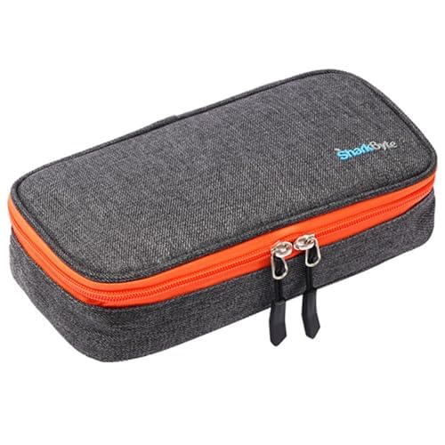 SharkByte Big Pencil Case for Students Girls Boys, Large Capacity Pencil Cases Bag, Recycled Fabric Pen Pouch Holder Stationery Organizer School College Office Organizer for Teens Girls Adults