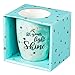 Gold Foiled Motivational Coffee Mug Let Your Light Shine Pastel Mint Green, 11oz