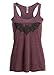 Womens Bat Design Vintage Purple Loose Fit Tank Top Muscle Tee – Size Large