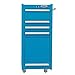 Viper Tool Storage V1804TLR 16-Inch 4-Drawer 18G Steel Rolling Tool/Salon Cart, with Bulk Storage, Teal