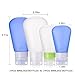 Portable 3-layer Leakproof Silicon Soft Travel Bottle Sets(8PCS) With Cosmetic Containers(10mL) and Toothbrush Cover for Shampoo,Toiletries,Lotion,Conditioner-Carry-on TSA Airline approved