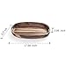 Wooden Serving Tray - Oval Acacia Wood Decorative Tray with Handles for Parties and Breakfast in Bed or on Ottomans - 17 x 11.75 x 2 Inches