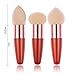 Lollipop Brush, Misaky 3PC Women Cosmetic Liquid Cream Foundation Concealer Sponge Lollipop Brush (Orange)