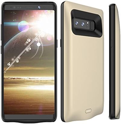 Samsung Galaxy Note 8 Battery Case, 5500mAh External Rechargeable Portable Extended Battery Charger Pack Power Bank Backup Charging Cover Protective Case Shell (Gold)