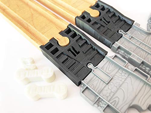 TrainLab Thomas Take-n-Play to Wooden Railway Train Track Adapters with Dog Bones (Black)