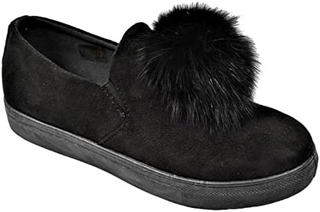 Golden Road G.N.D Women Slip On Casual Pom Pom Suede Fashion Sneaker # GR6033